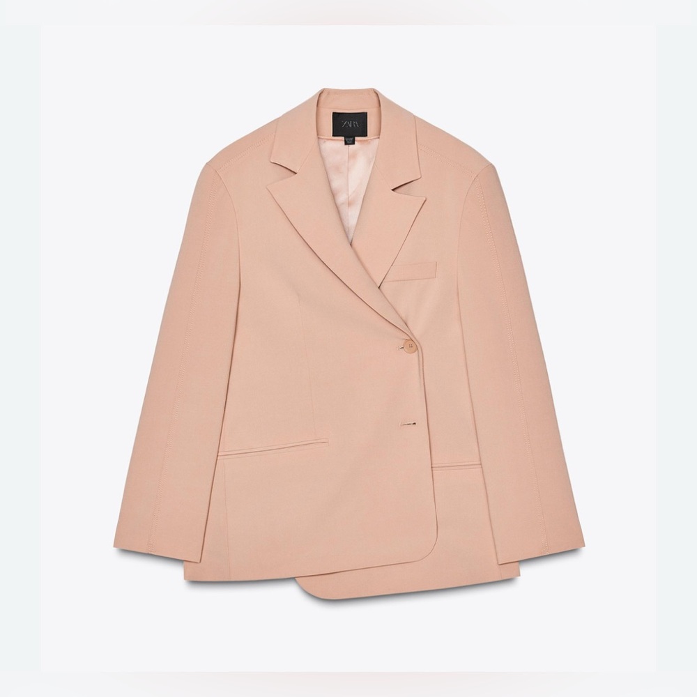 Nwt- zara- oversized blazer- XS/S in pale pink